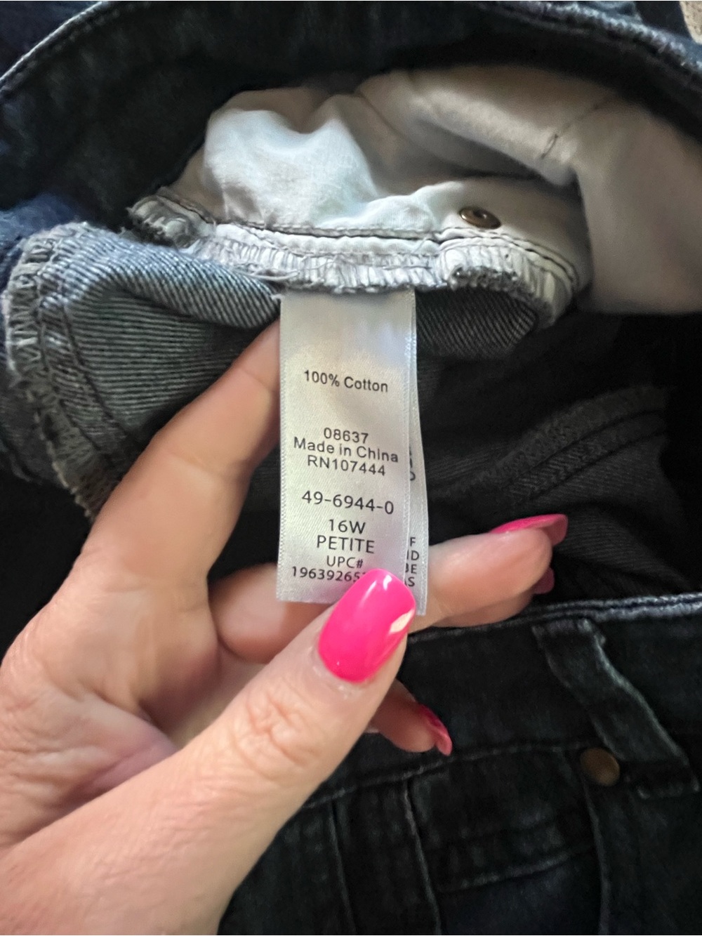 Jessica London Classic Straight Leg Jeans in Dark Blue Women’s Size 16W Petite - Picture 4 of 15